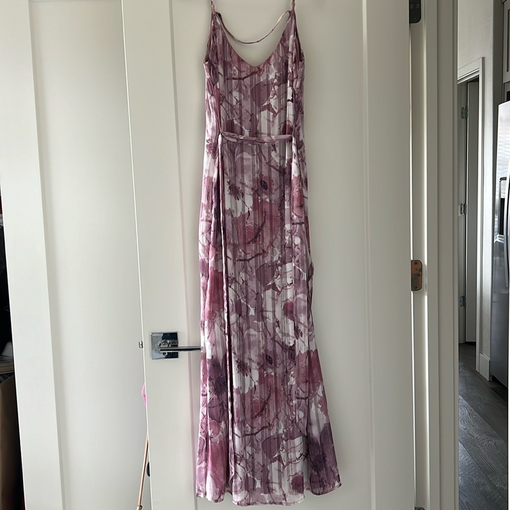 Lulus Purple Floral Print Maxi Dress